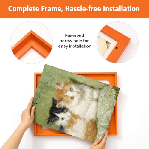 Canvas Floater Frame for 11x14 Art Print Oil Paintings 2 Pack,Orange