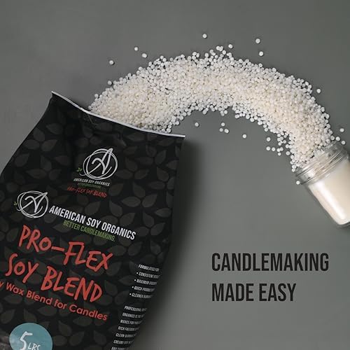 American Soy Organics Pro-Flex Soy Blend Wax Beads for Candle Making, 5 lbs