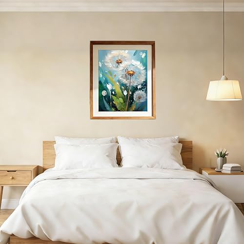 AuraDraw Dandelion Paint by Numbers for Adults Beginner, Dandelion Adult Paint by Number Kits on Canvas, DIY Acrylic Oil Easy Painting by Numbers for Home Wall Decor 16X20 inch (Without Frame)