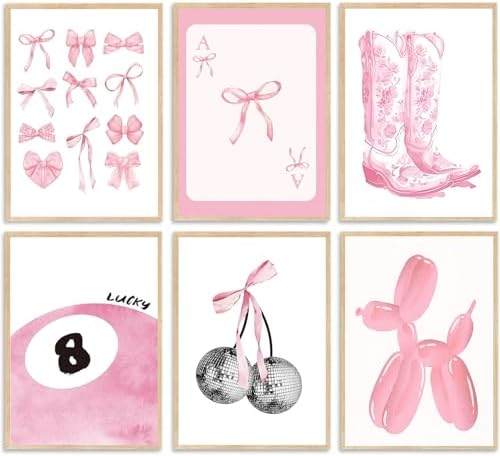 6 Pack Pink Diamond Art Kits for Adults, Diamond Painting Kits for Beginner