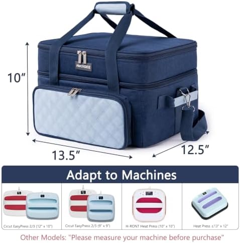 AMOIGEE Double-Layer Carrying Case, Craft Organizer for Cricut Accessories