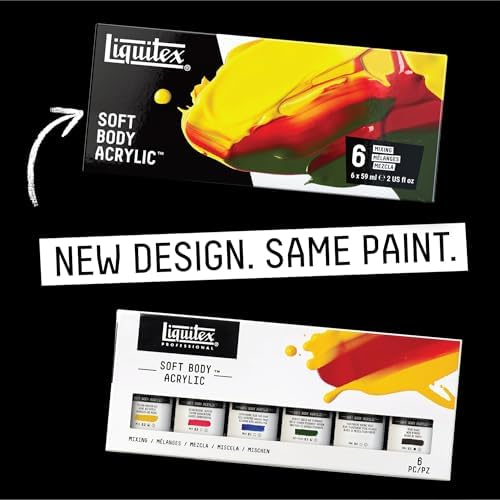 Liquitex Soft Body Acrylic Paint, 6 x 59ml (2-oz), Mixing Set