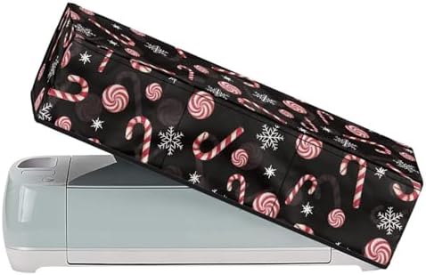 Binienty Christmas Candy Cane Dust Cover for Scrapbooking Die-Cut Machines,Cutting Machine Accessory Anti Dirty,Cutting Machine Protector Bag Carring Case Christmas Decoration