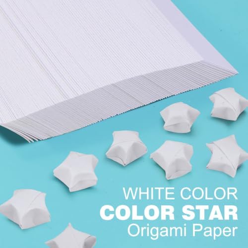 FoDau770 Solid Color Star Paper Strips - 360 Sheet, Cream