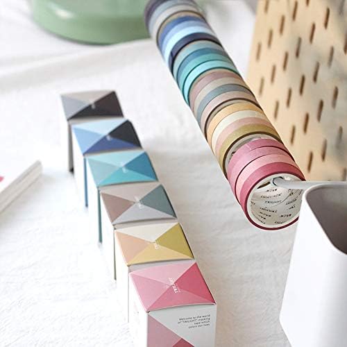 YUBBAEX Natural Color Washi Tape Set 28 Rolls Decorative Tapes for DIY Crafts, Journals, Planners, Scrapbooking, Wrapping (Morandi 28 Rolls)