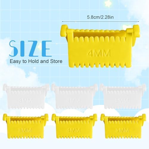 Edge Stitch Lock and Sewing Gauge, 2026 New Clip-On Sewing Ruler, 3mm 4mm 5mm Spacing, Quilting Template for Hand Sewing, Even Stitches for Beginners (3pcs White)