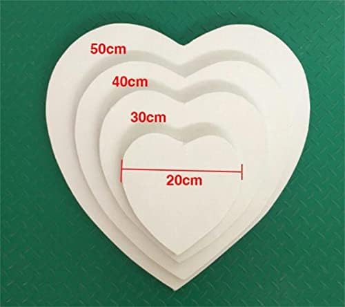 1 Pack Artist Blank Canvas, 20cm Stretched Canvas Frames Panel Board, Heart Art Board for Acrylic Oil Painting