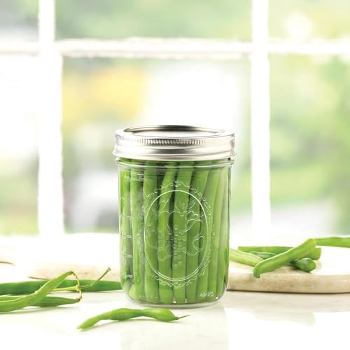 Miuyhji 16 oz Wide Mouth Glass Mason Jars with Lids, 6 Pack for Canning