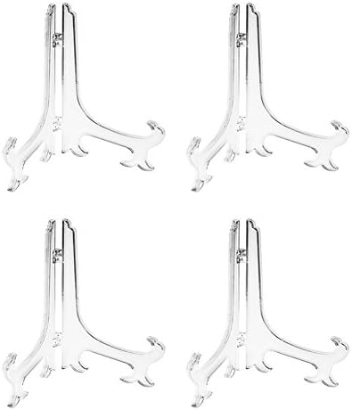 Artliving 12 Inch Plastic Display Stand, White Easel Display Photo Holder Stand, Displays Picture Frames, Cookbooks, Tablets and Art