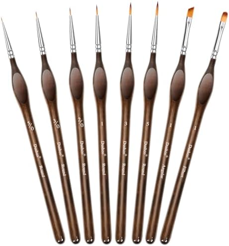 Detail Paint Brushes Set, 8 pcs Miniature Brushes for Fine Detailing