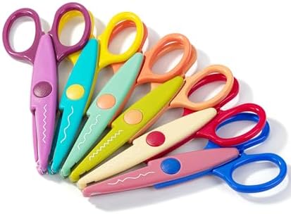 Mr. Pen- Craft Scissors Decorative Edge, 6 Pack, Vintage Colors | Zig Zag Scissors for Crafting, Scrapbooking, Fancy, Pattern, Design