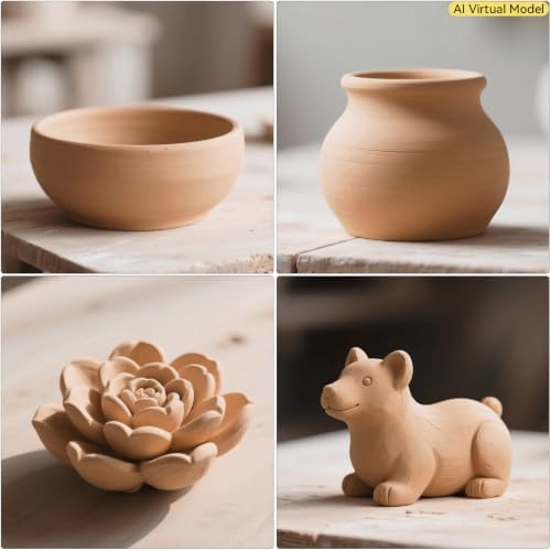 VIBRATITE 10LB Air Dry Clay, Yellow Modeling Clay for Pottery & Sculpting | Easy to Shape for Hand Building, Wheel Throwing, DIY Crafts, Classroom Art Projects, Ideal for Beginners & Artists