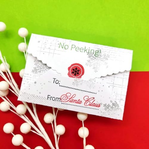 Scrapbooking Die-Cuts for Card Making, Christmas Metal Cutting Dies, Paper Craft Punch Template, Background Embossing Stencils, DIY Album Décor (Envelope-13.7x13.7cm)