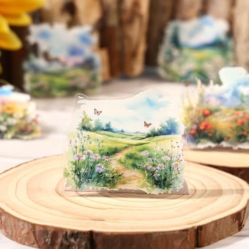 80 Pcs Dreamy Atmosphere Landscape PET Stickers for Scrapbooking