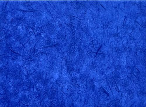 A5 50 Sheets Natural Fiber Mulberry Tree Mulberry Paper Sheets Art Tissue Washi Paper Design Craft Art Origami Suppliers Card Making 8.3" x 5.8". (Blue Tone, A5)