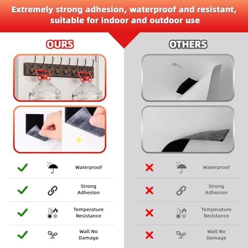 Hook and Loop Tape 2in x 4in x 30 Pairs, Heavy Duty Adhesion Strip