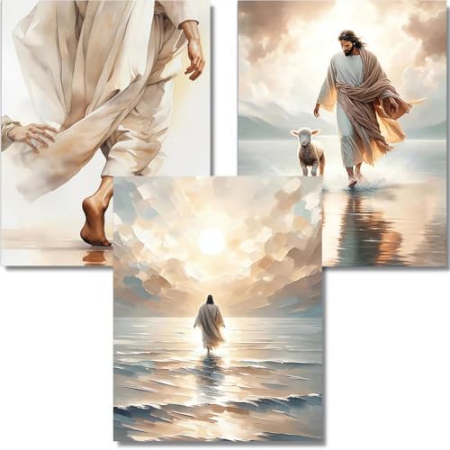 3pack Jesus Diamond Art Kits for Adult Diamond Painting Kit for Beginner