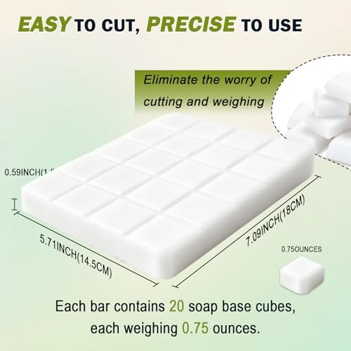 15 Ounces Glycerin Soap Base - Unscented Melt and Pour Base for DIY Crafting, Easy to Cut, Vegan and Natural, Moisturizing and Gentle on Skin, Perfect for Soap Making Supplies (Avocado Butter)