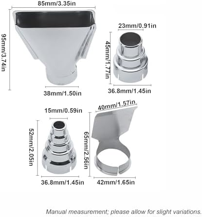 Steel Hot Air Blower Nozzle Set – Heat Gun Attachments for Shrink Wrap/Soldering/Embossing