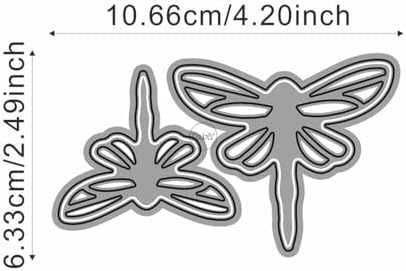 Hollow Two Dragonflies Metal Cutting Dies for Card Making