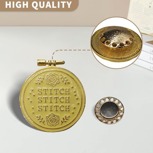Needle Minder Magnet, Magnetic Needle Minder, Needle Minders Magnetic Cross Stitch Accessories, Magnetic Needle Holder, Life Tree, Butterfly, Cats, Owl, Heart (Gold)