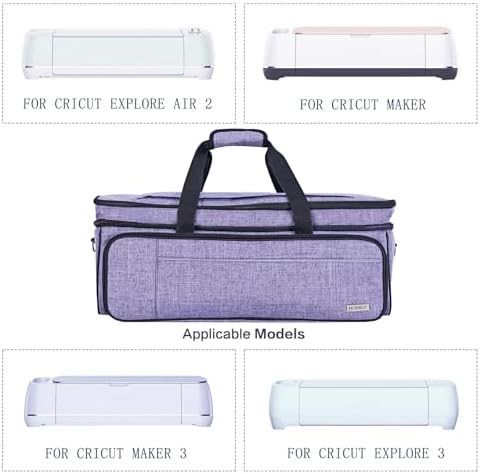 HOMEST Double Layer Carrying Case with Mat Pocket for Cricut and Tools