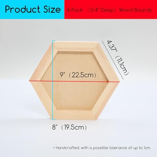 MEEDEN Unfinished Wood Canvas Board:8x9 Canvas Panel Pack of 4