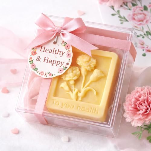 2 Pack Mother's Day Mold Carnation Flower Soap Molds Flowers Silicone Soap Mold Carnation Mold Carnation Silicone Molds Square Handmade Soap Mould for Wax Soap Candle Lotion Bath Bombs Cake Chocolate