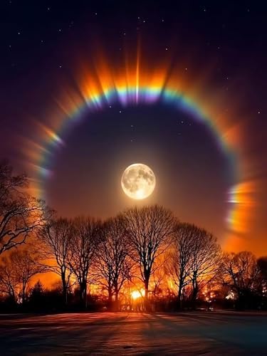 ijbnhd Moon Diamond Art Kits for Adults 12x16 inch