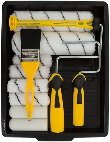 CORAL Easy Coater Decorating Paint Roller Tray & Frame Set, 12 Piece Pack, Roller Brush, 10501
