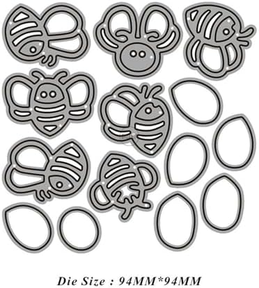 Patchwork Animals Bees Metal Cutting Dies for Card Making