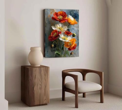 Square Diamond Painting Art Kits, Flowers DIY Square Diamond Art Home Decor