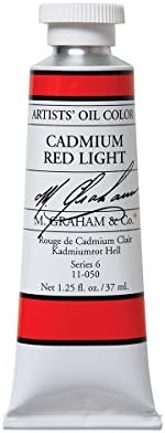 M. Graham & Co. Artist Oil Paint Cadmium Red Light 1.25oz/37ml Tube