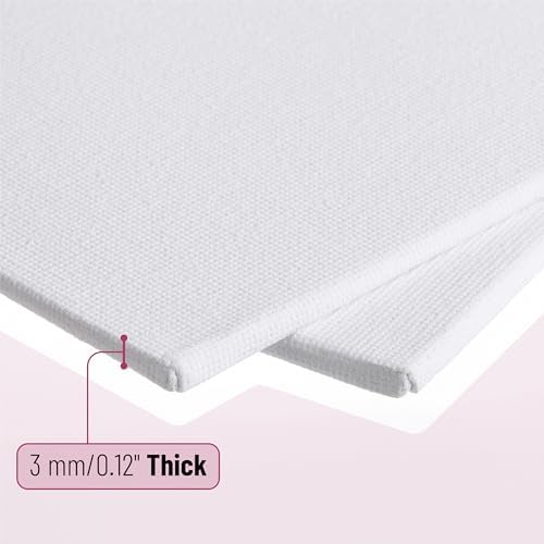 Mr. Pen- Canvas Panels, 5 Pack, 4x4, 5x7, 8x10, 9x12, 11x14 Inches | Triple Primed for Oil & Acrylic Paints, Canvas Boards for Painting, Painting, Blank Canvas for Painting, 3mm Thickness