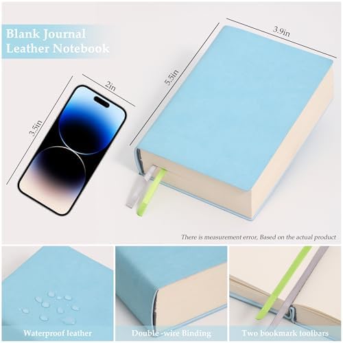 Thick Blank Journal Notebook 720 Pages A6 Unlined Sketchbook