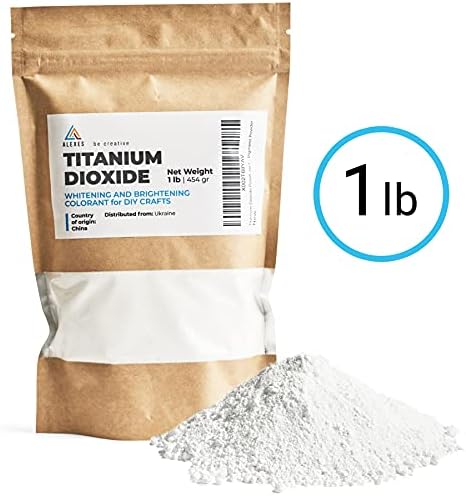 Pure Titanium Dioxide Powder for Soap Making, 1Lb