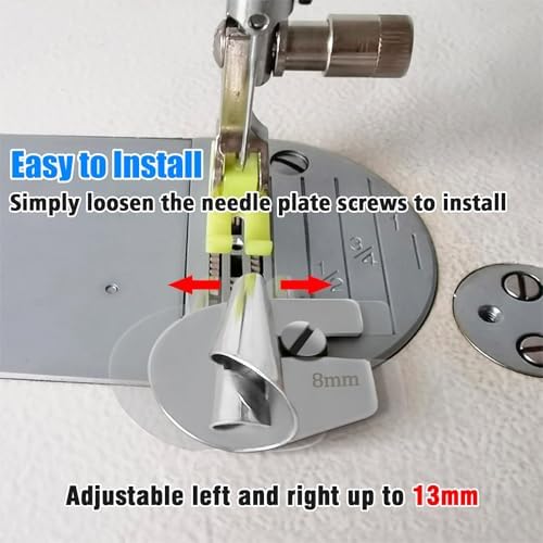 TOOVREN Universal Sewing Rolled Hemmer Foot 4PCS Rolled Hem Presser Foot 7/8/9/10mm Wide Rolling Hem Foot Sewing Machine Presser Feet Hemmer Home Industrial Curved Scroll Hemming Feet