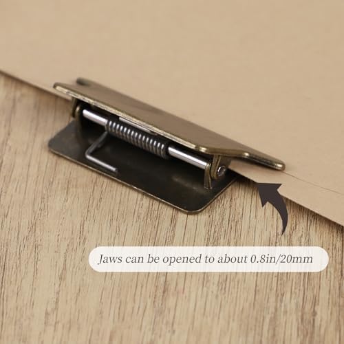 Koqye 1Pc Bronze Metal Paper Clip Alloy Vintage Travelers Notebook Clips