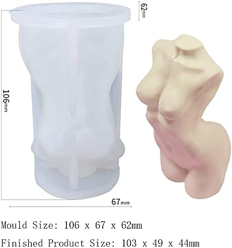 Silicone Human Body Mold, Resin Candles Molds, Homemade 3D Mould for Making DIY Soap,Candle, Chocolate, Plaster, Art Craf (Woman)