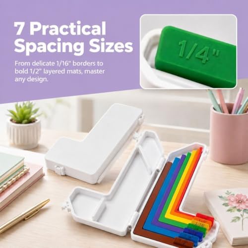 7Pcs Paper Craft Alignment Guides with Case for Card Making