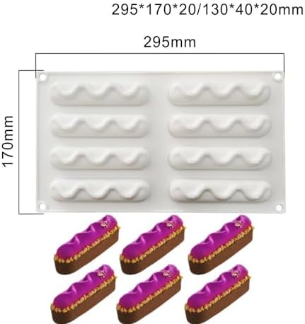 Silicone Mold for Baking Cakes,Soap Molds,Flower Shape Silicone Molds for Homemade French Dessert Mold for Pastry Chocolate,Jelly Chocolate Mold ＆ Ice Cube Tray (C_ Creamy Shape)