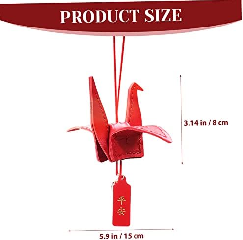 Garneck 1 Set Leather Craft Kit DIY Origami Crane Pendant for Car Home Party Decorations