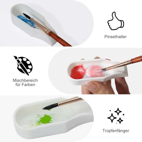 Silicone Paint Brush Rest Holder for Watercolor Oil Acrylic Painting Brush