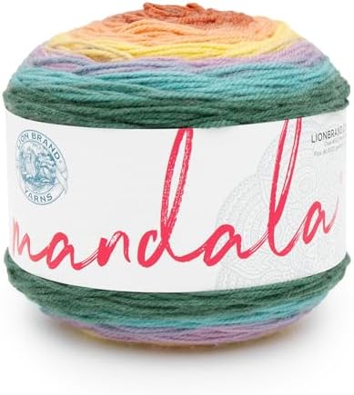 Lion Brand Yarn, Mandala DK Crochet Yarn, Doxy, Multicolor, 1 Pack