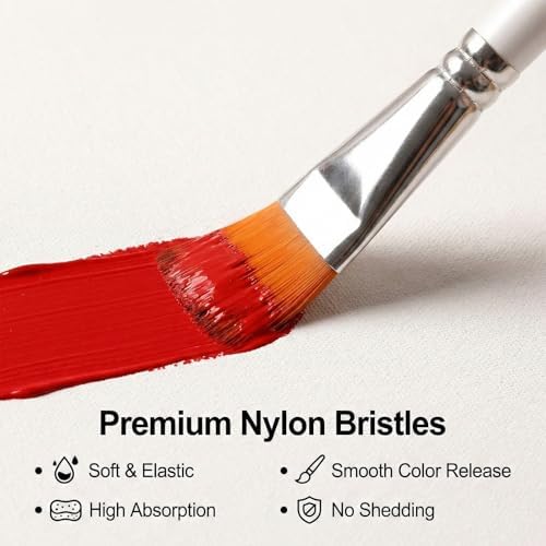 6 Pcs Cake Painting Brushes Set with 2 Pcs Straight and Curved Tweezers Food Decorating Brush for Dusting Edible Glitter and Color for Pastry, Cookie, Cakes Decoration