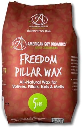 American Soy Organics Freedom Soy Pillar Wax Beads, 5 lbs