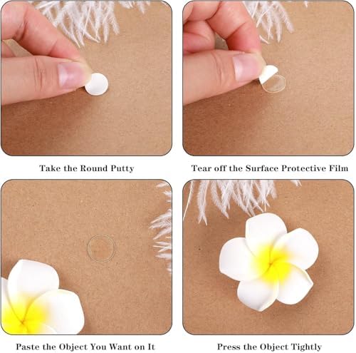 JANYUN 280 Pcs Sticky Dots Stickers,10mm Round Putty Clear Sticky Tack