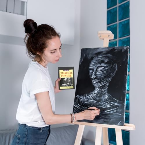Premium Charcoal Powder for Drawing and Art, Drawing Charcoal for Sketching, Shading, Blending with Beginners & Pro Artists (8 Ounces)