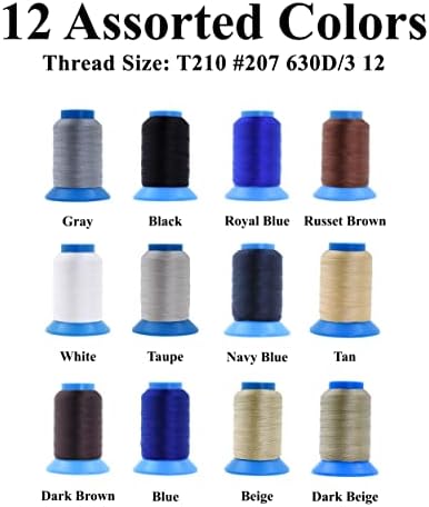 Mandala Crafts Size 207 630D T210 12 Neutral Bonded Nylon Thread, 1080 YDs