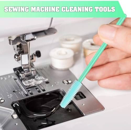 20 Pcs Sewing Machine Cleaning Brushes Reusable Silicone Cleaner,Mint Green